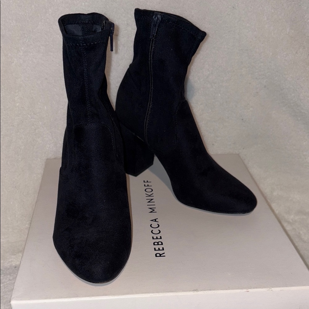 Rebecca Minkoff Navy Block Heel Bootie
